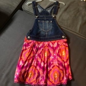 Overall Dress-Size 7-8 Denim & Cotton